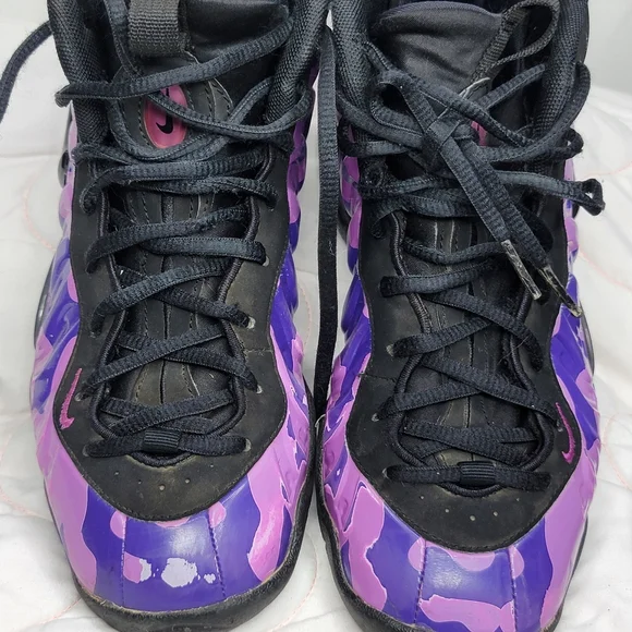 NIKE LITTLE POSITE PRO (GS) BLCK/COURT PURPLE [644792 012] SIZE 5Y - Picture 6 of 8